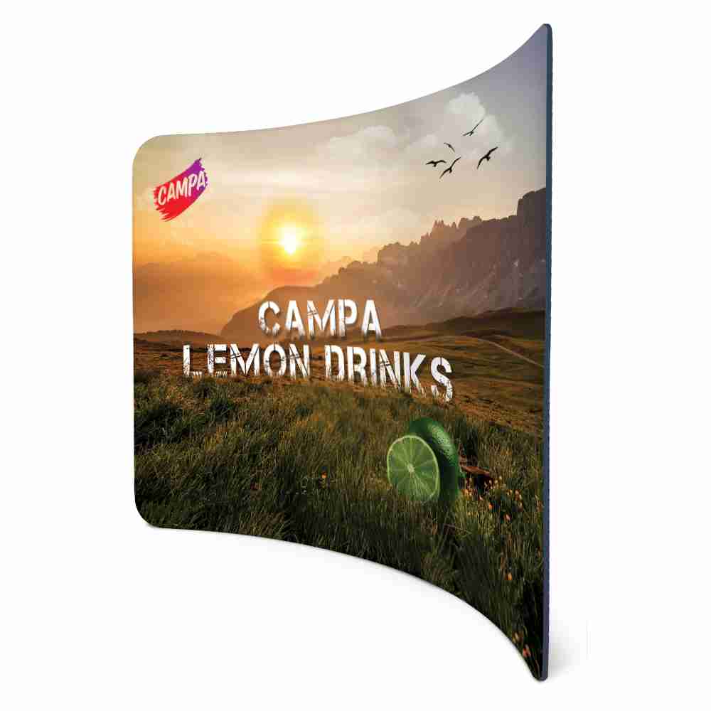 Formulate Horizontal Curve Fabric Display Stand