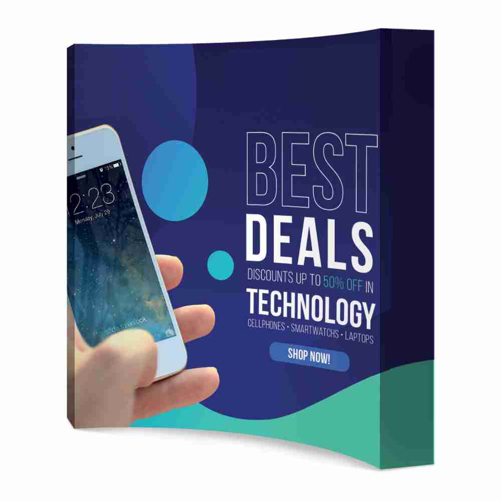 Hop-up Impact Curved Fabric Display Stand
