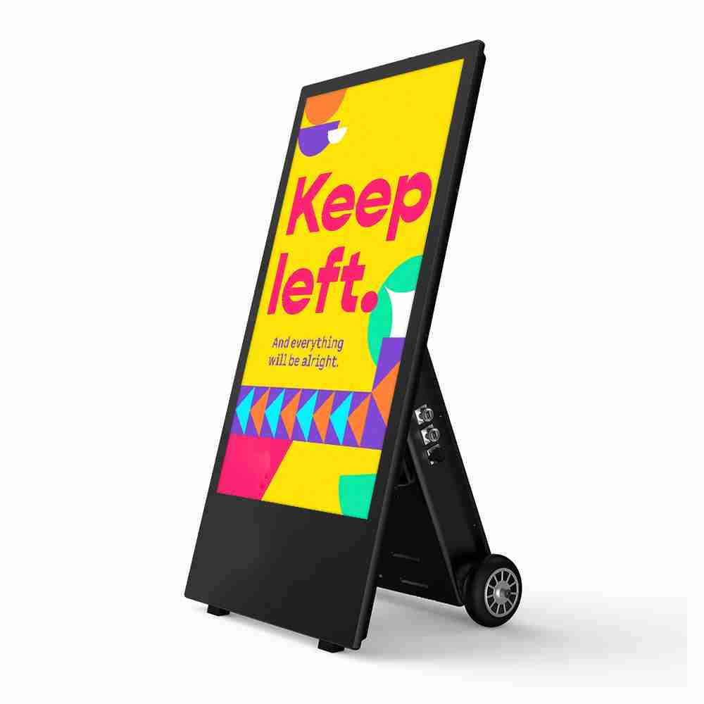 43″ High Brightness Outdoor Digital Android Battery A-Boards – 1
