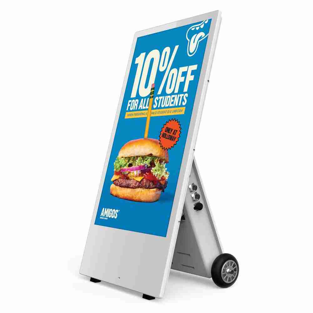 43″ Outdoor Digital Android Battery A-Boards – 700CD/M²